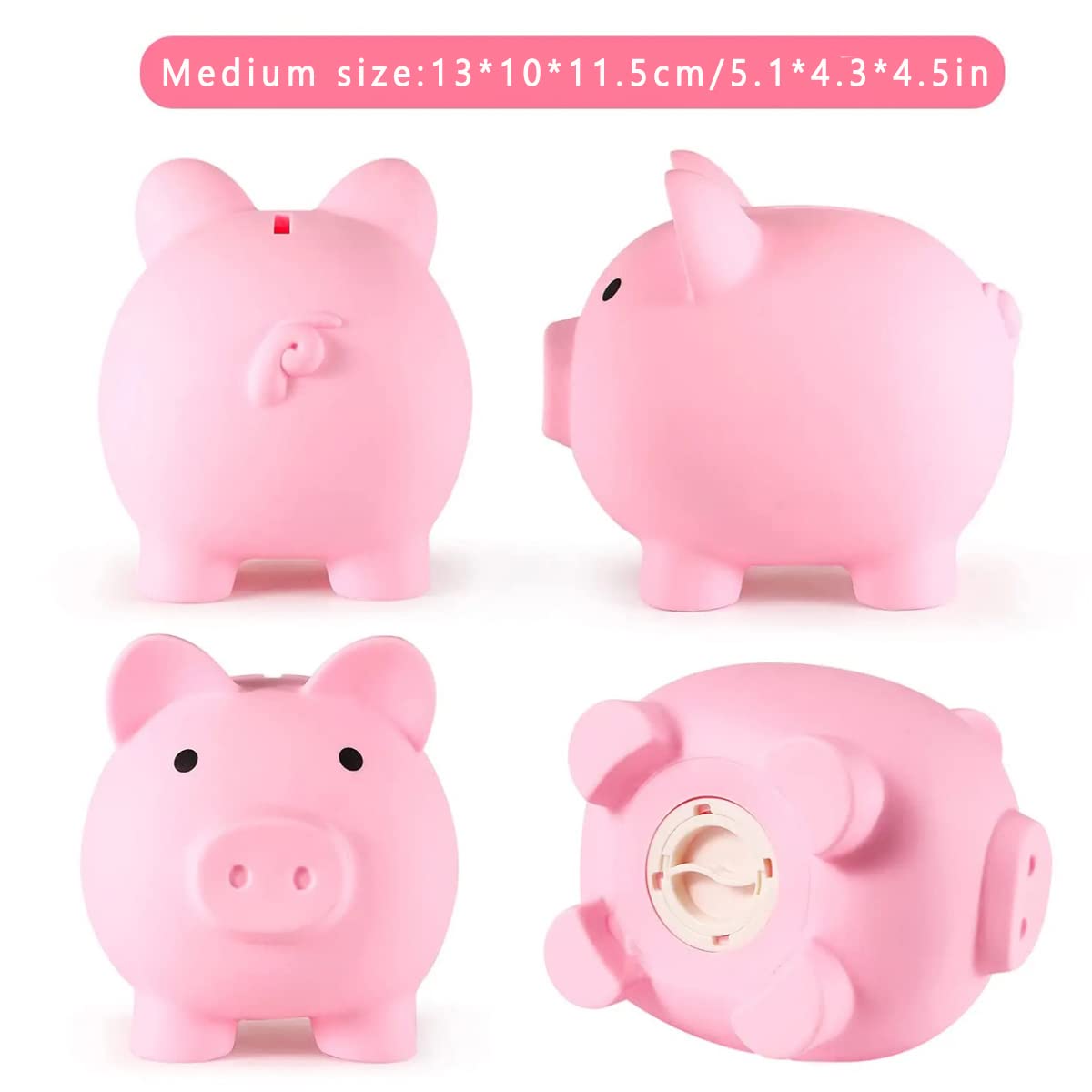 Hucha cerdita rosa – Dinero bien guardado con cara simpática