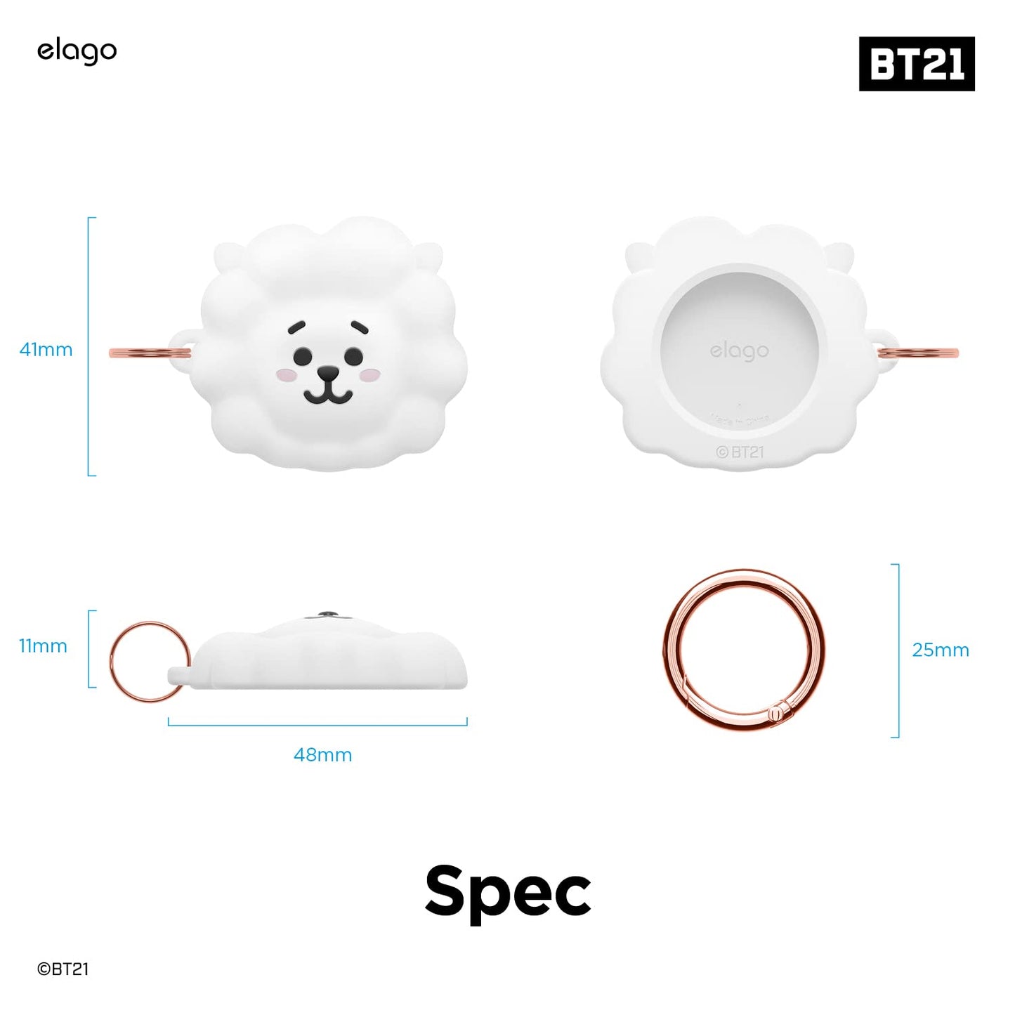 Funda AirTag Chimmy – Ternura BT21 para tu localizador