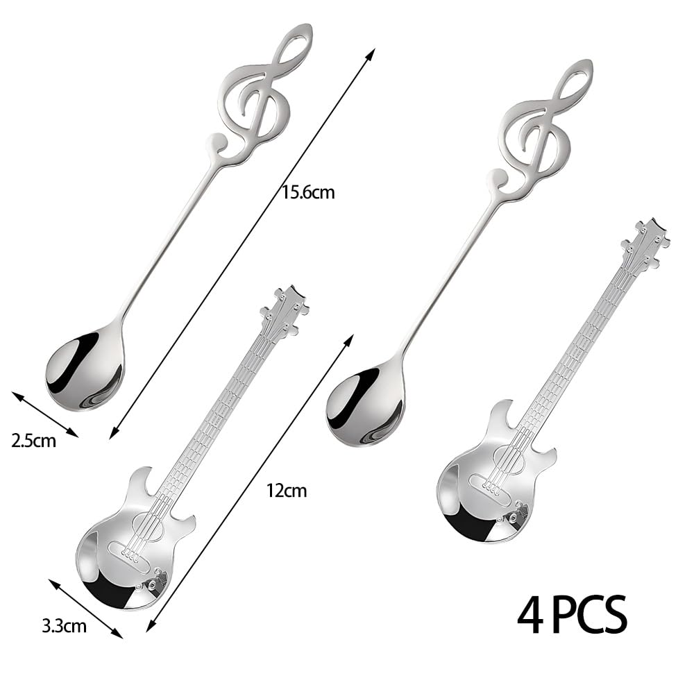 Set de cucharas musicales – Guitarras y notas que endulzan tu café