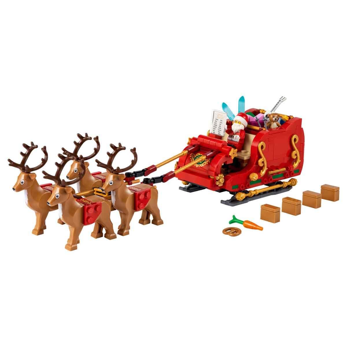 Trineo de Papá Noel LEGO – Regalos, renos y magia lista para montar