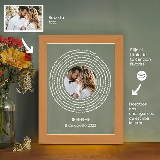 Placa con foto y canción personalizada – Tu banda sonora hecha regalo