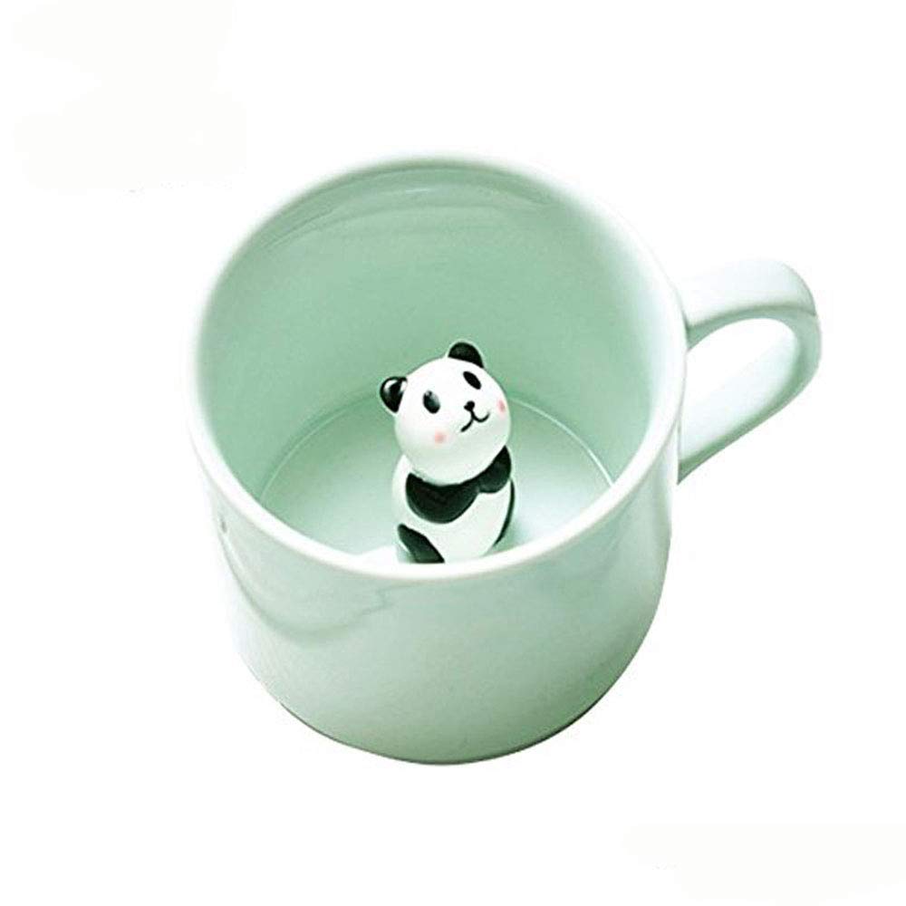 Taza panda escondido – Desayuno con mirada achuchable