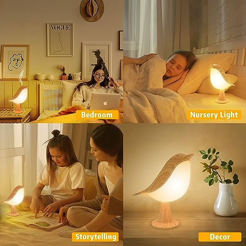 Haotao - Lámpara de escritorio - LED Luz Nocturna Infantil - Lampara Regulable Táctil Para Dormitorio - Con 3 Modo de Luz - Recargable por USB - Regalo Para Niños/Adulto
