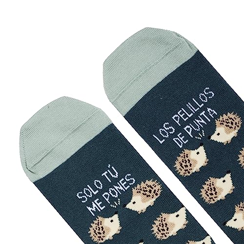 Me pones los pelillos de punta – Calcetines con erizos y amor