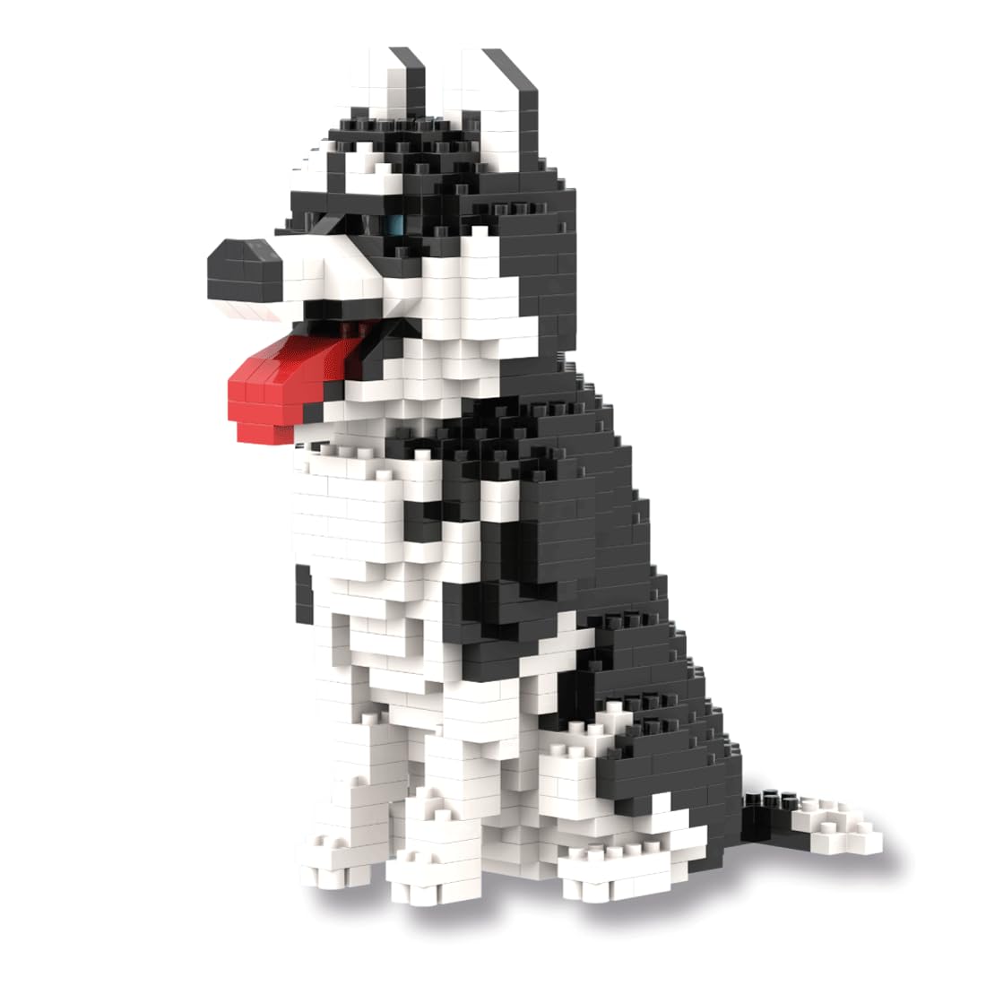 Mini Husky en piezas – Figura de bloques para montar y decorar