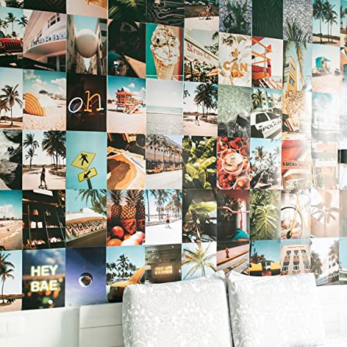 Láminas collage Miami – Pared con vibra tropical urbana