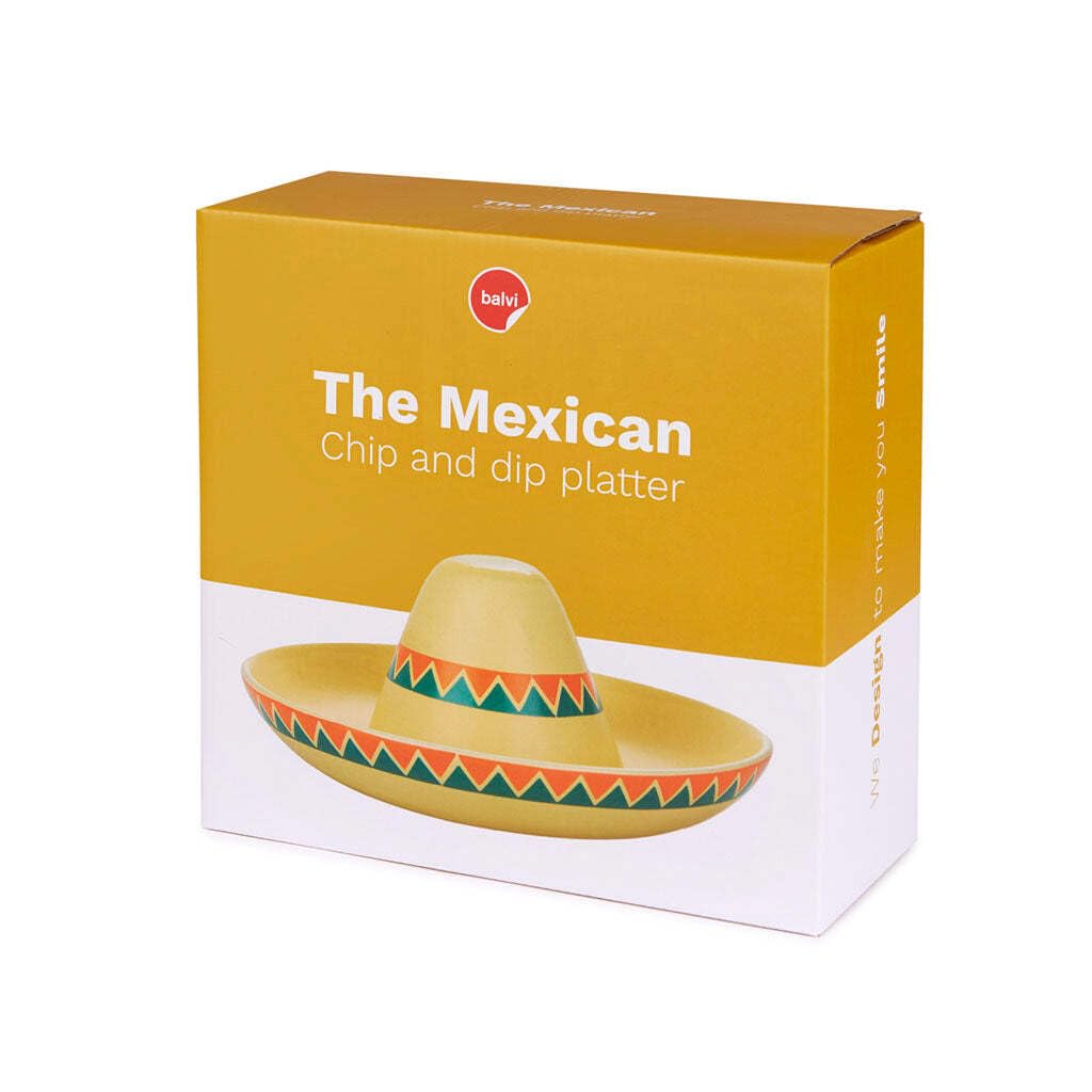 Plato para nachos – Con forma de sombrero y espacio para guacamole
