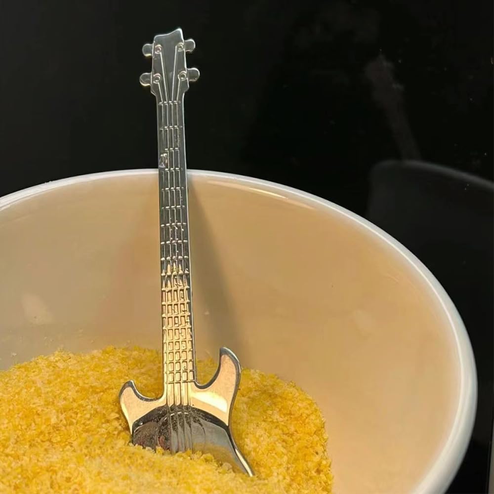 Set de cucharas musicales – Guitarras y notas que endulzan tu café