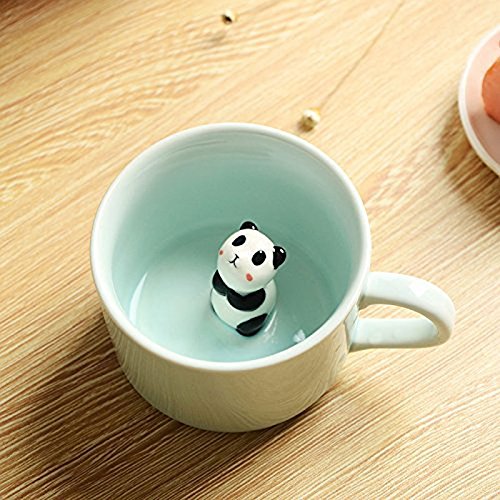 Taza panda escondido – Desayuno con mirada achuchable