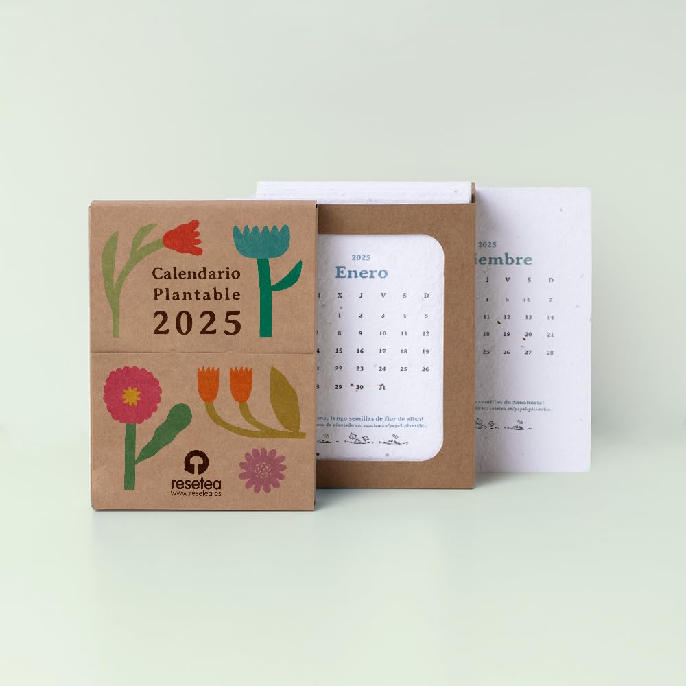 Calendario plantable 2025 – Agenda + jardín en papel