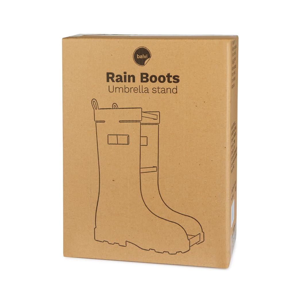 Paragüero amarillo en forma de botas – Decoración útil para días de lluvia
