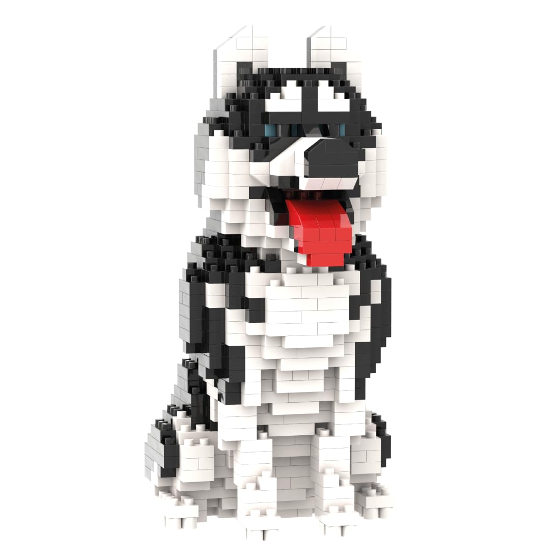 Mini Husky en piezas – Figura de bloques para montar y decorar