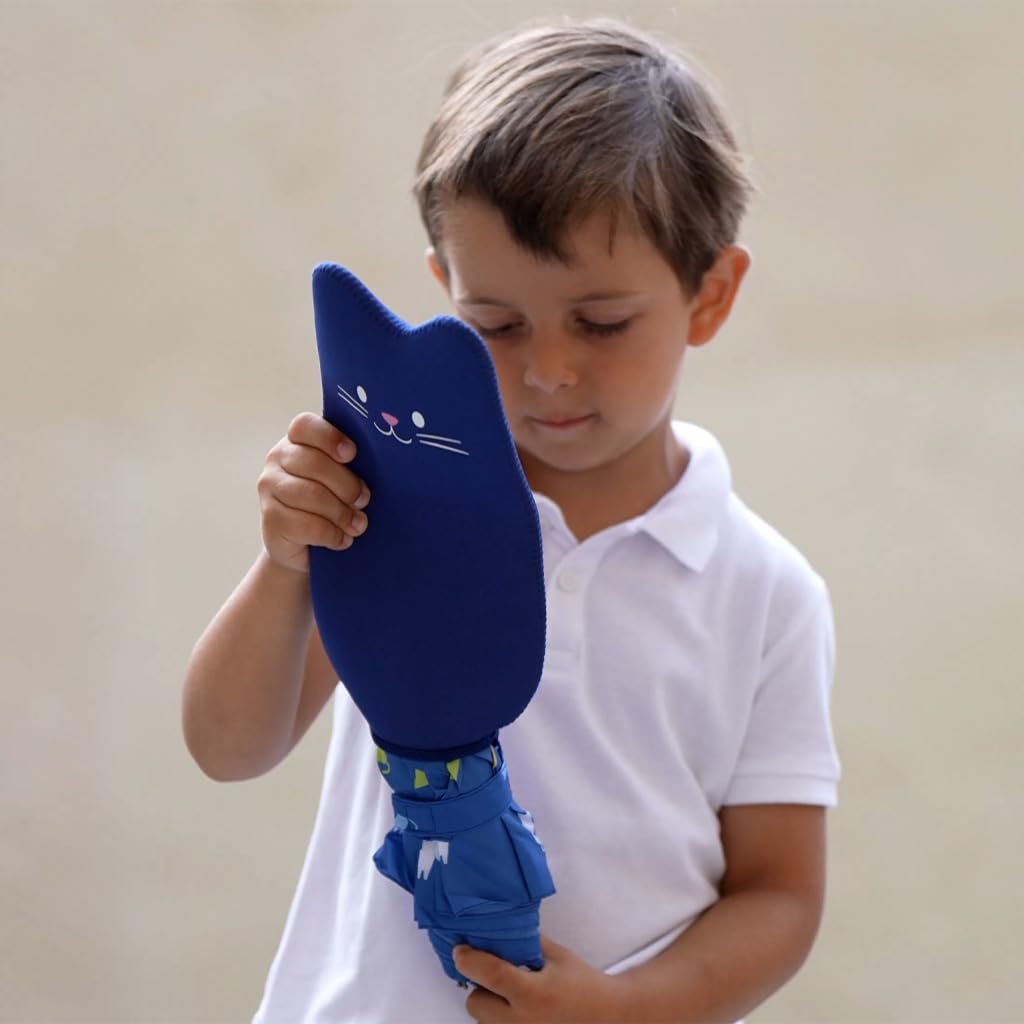 Meowmbrella – Paraguas azul con orejitas de gato