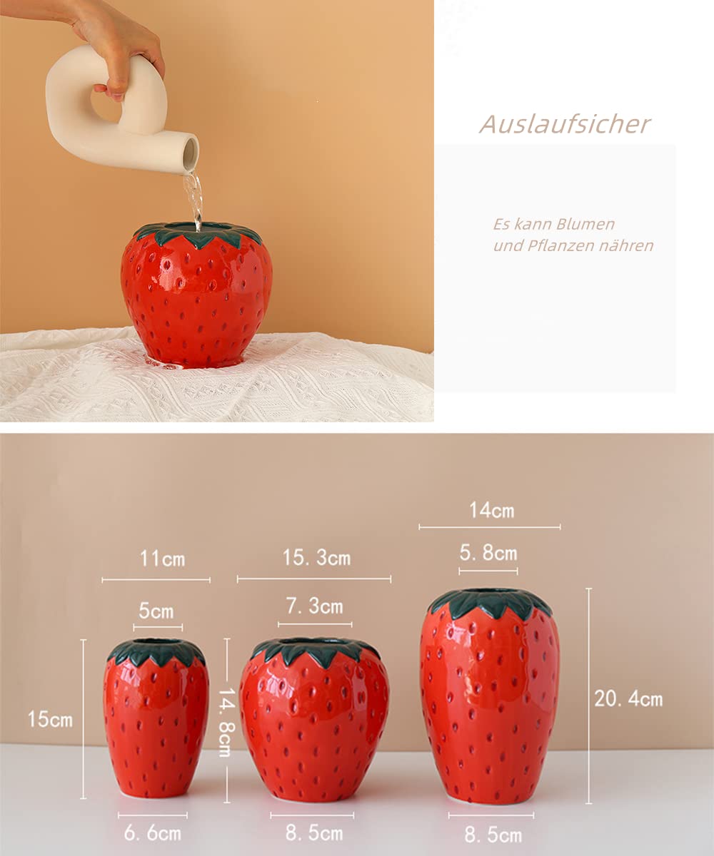 Florero fresa – Un toque dulce y decorativo para tu salón