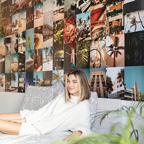 Láminas collage Miami – Pared con vibra tropical urbana