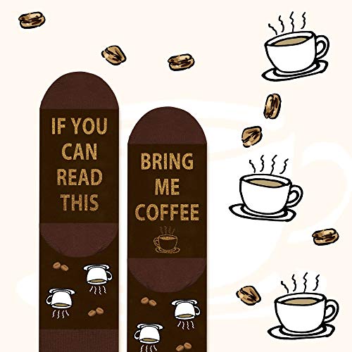 Calcetines "If You Can Read This, Bring Me Coffee" – Café y humor en tus pies