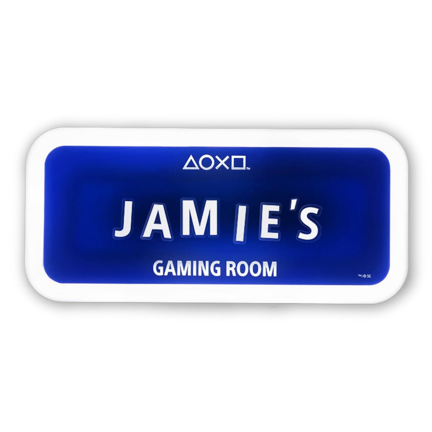 Letrero LED PlayStation personalizable – Tu nombre con luz gamer