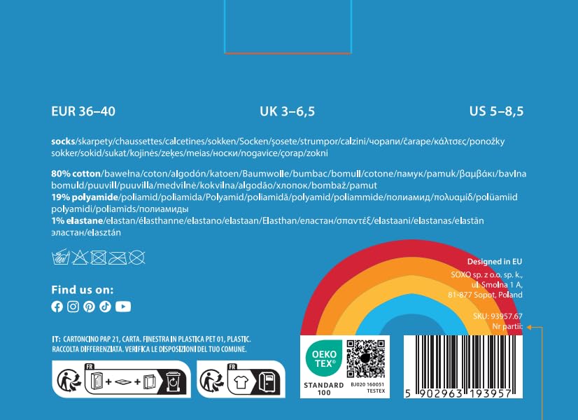 Calcetines arcoíris – Camina con todo el color del orgullo