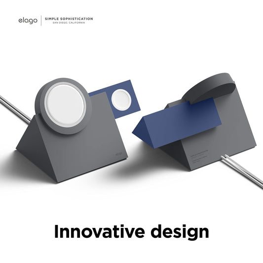 Dock minimalista MagSafe – Base inalámbrica doble con estilo Apple