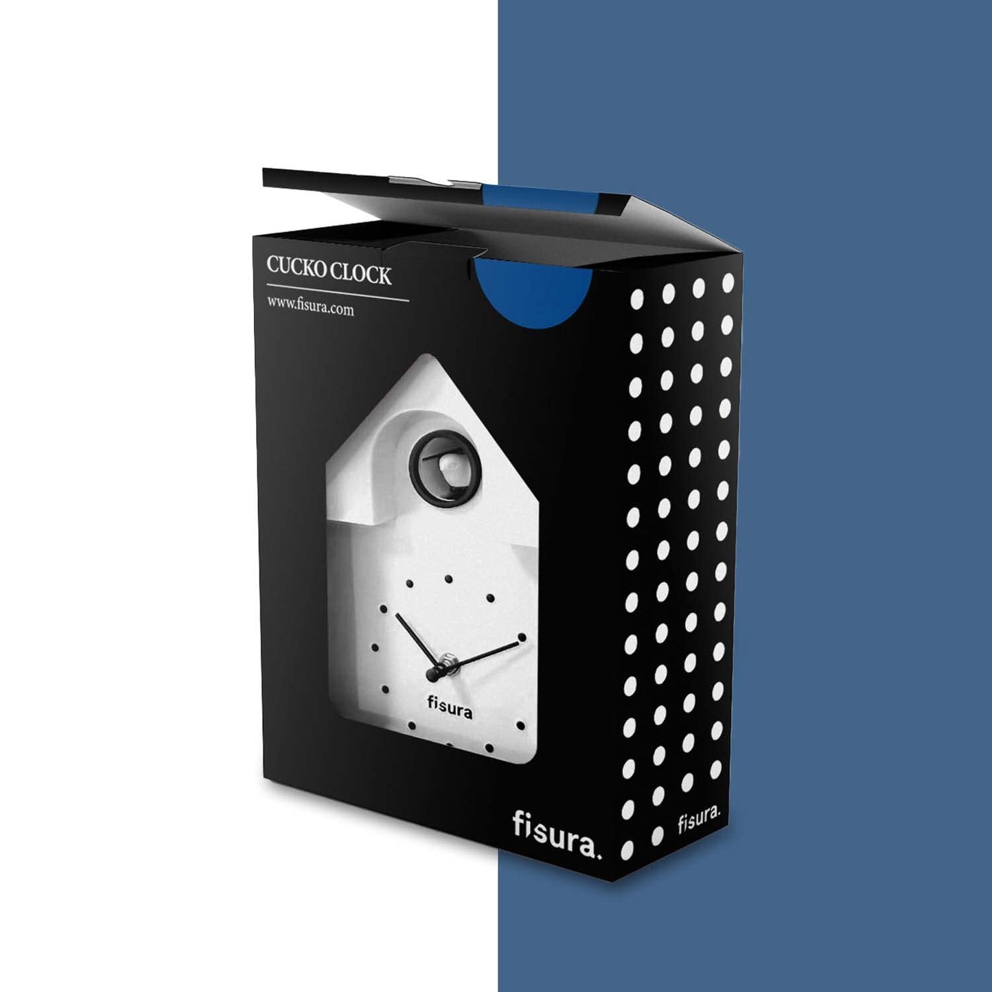 Reloj de cuco Fisura – Black and white