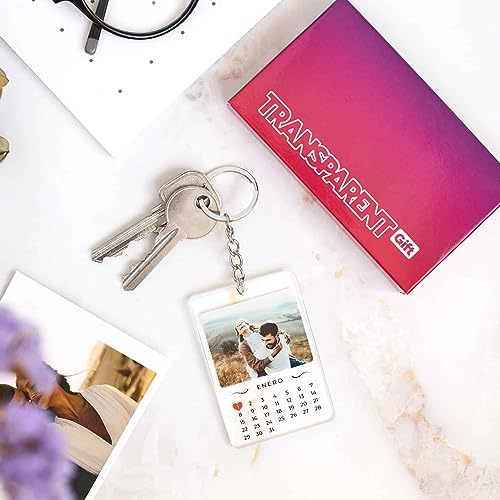 Llavero calendario personalizado con foto y fecha – Tu momento siempre contigo