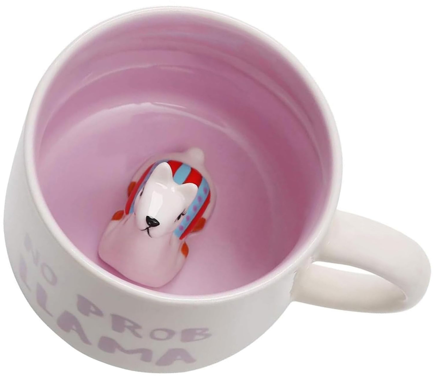 Taza con llama 3D – No prob-llama para tu café