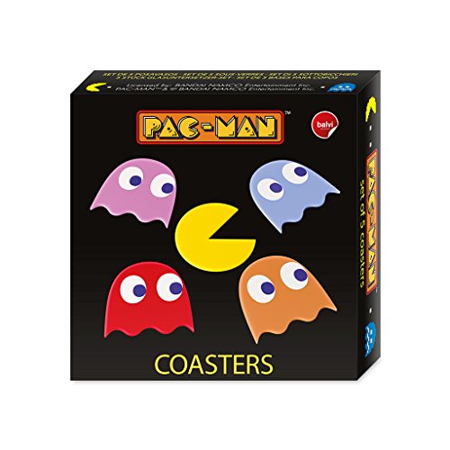 Balvi - Pac-Man Set de 5 Posavasos. Fabricados en Goma.