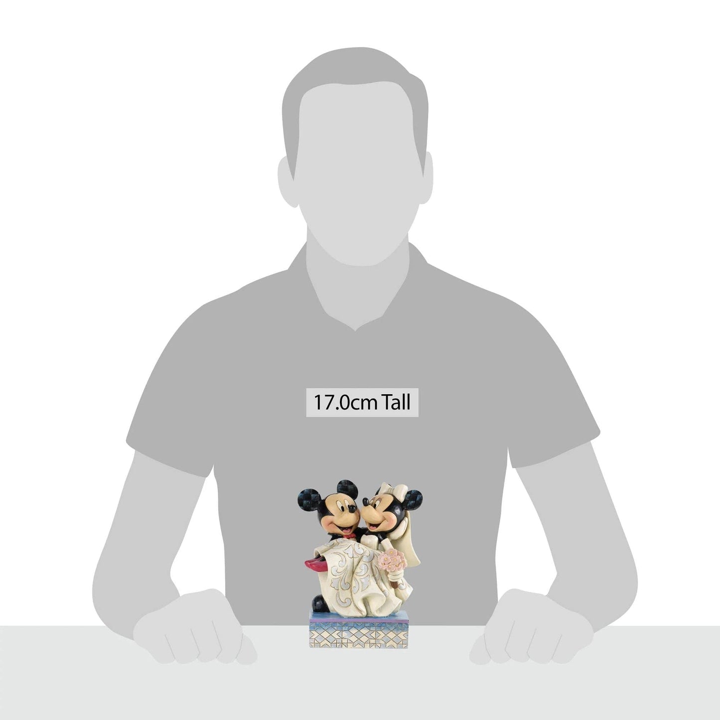 Figura Mickey y Minnie – Amor que navega en madera