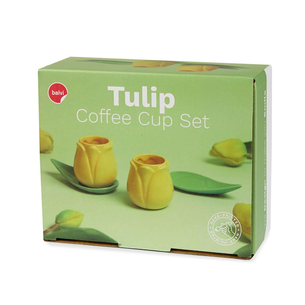 Café tulip – Set de tazas con forma de tulipán