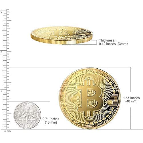 Moneda Bitcoin oro 24K – Brilla como tu fe cripto