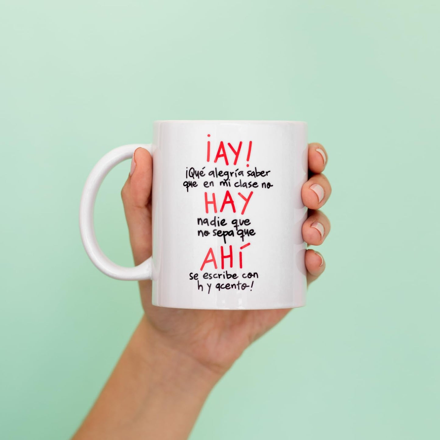 Pedrita Parker Taza de café para Profesores Taza desayuno original para Profesores - Ay, hay, ahí