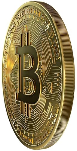 Moneda Bitcoin oro 24K – Brilla como tu fe cripto
