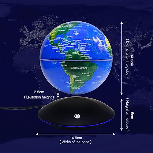 Globo terráqueo flotante – El mundo suspendido en tu escritorio