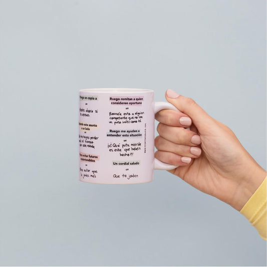 Taza “Cómo escribir un email” – Diplomacia nivel oficina