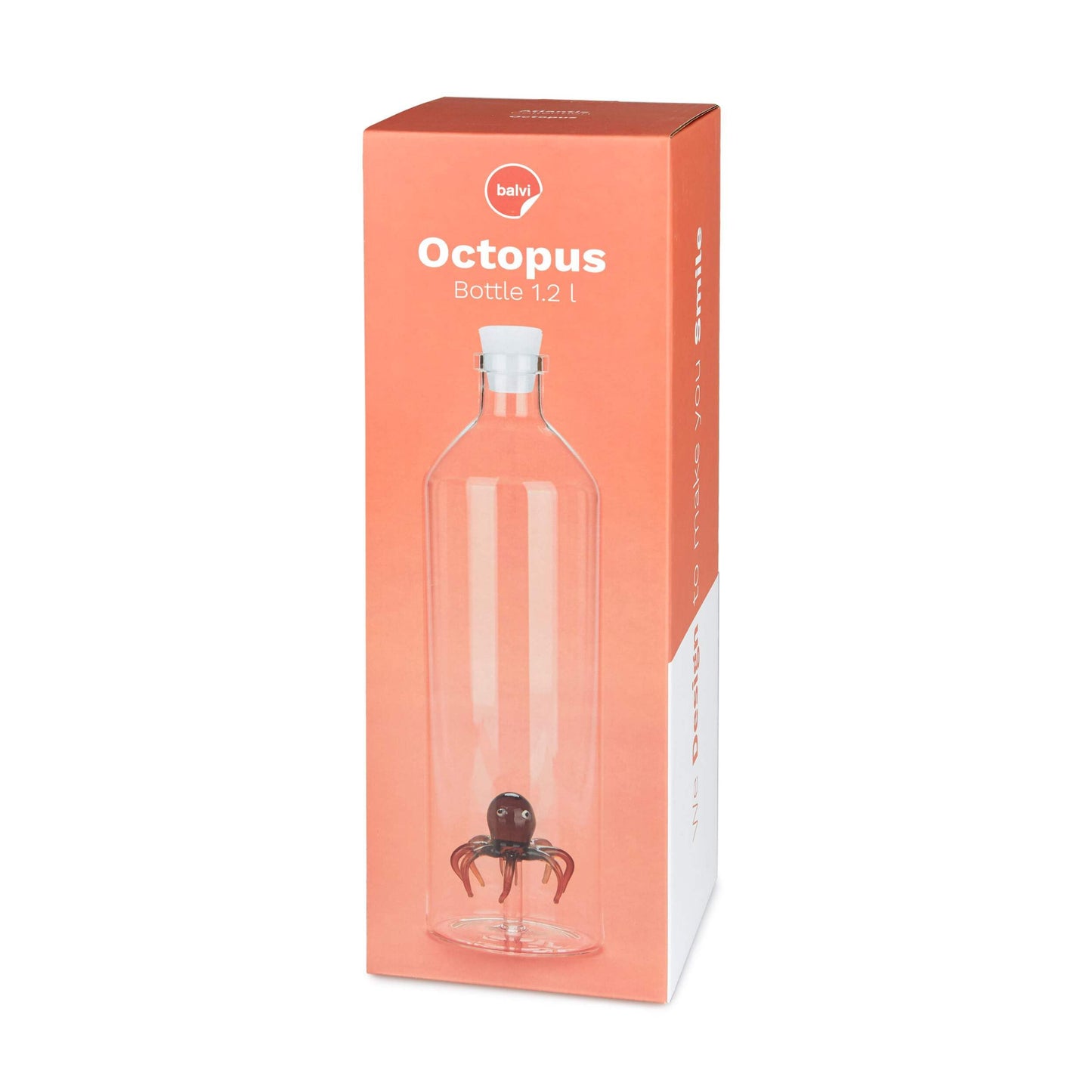 Botella con pulpo – Diseño acuático para tu nevera