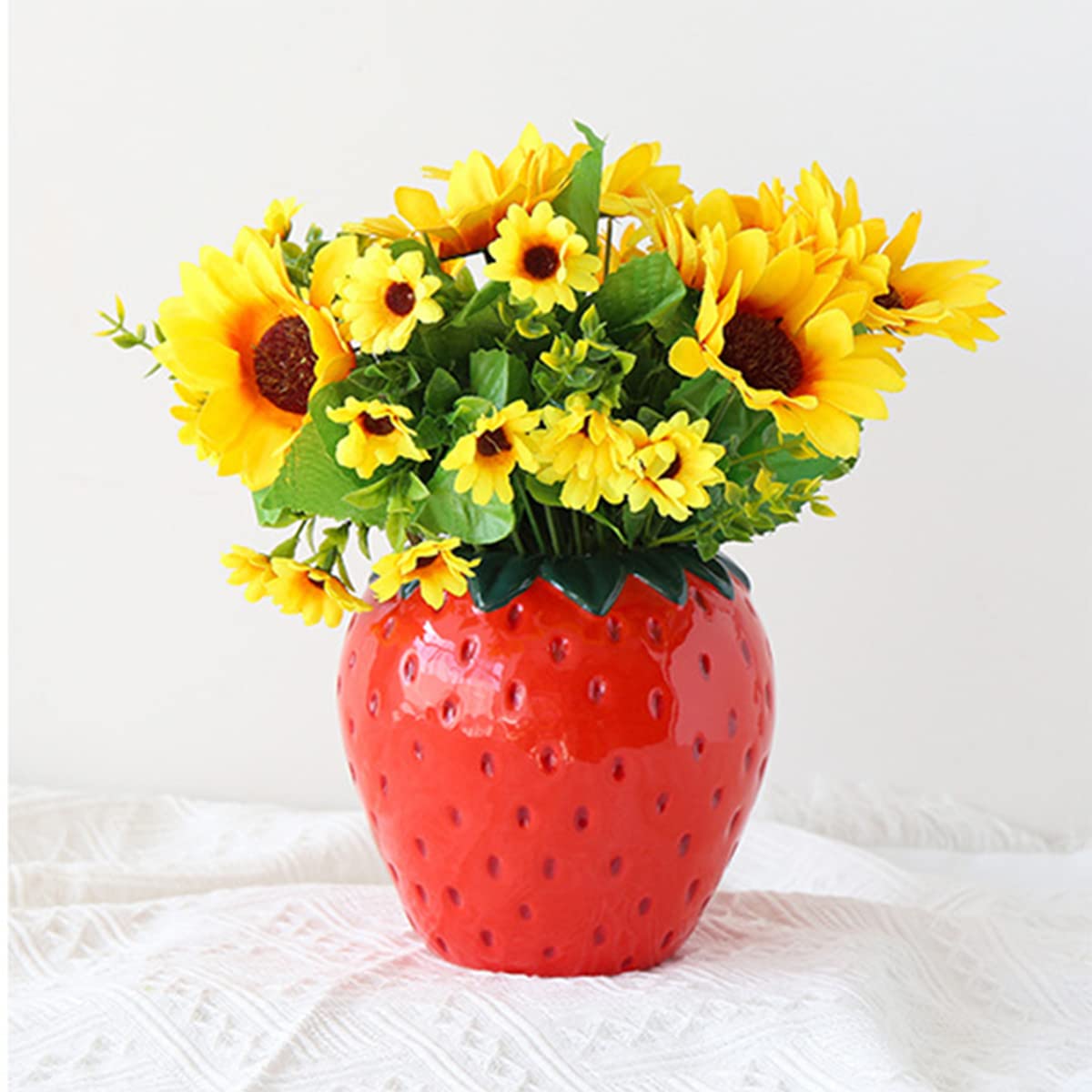 Florero fresa – Un toque dulce y decorativo para tu salón