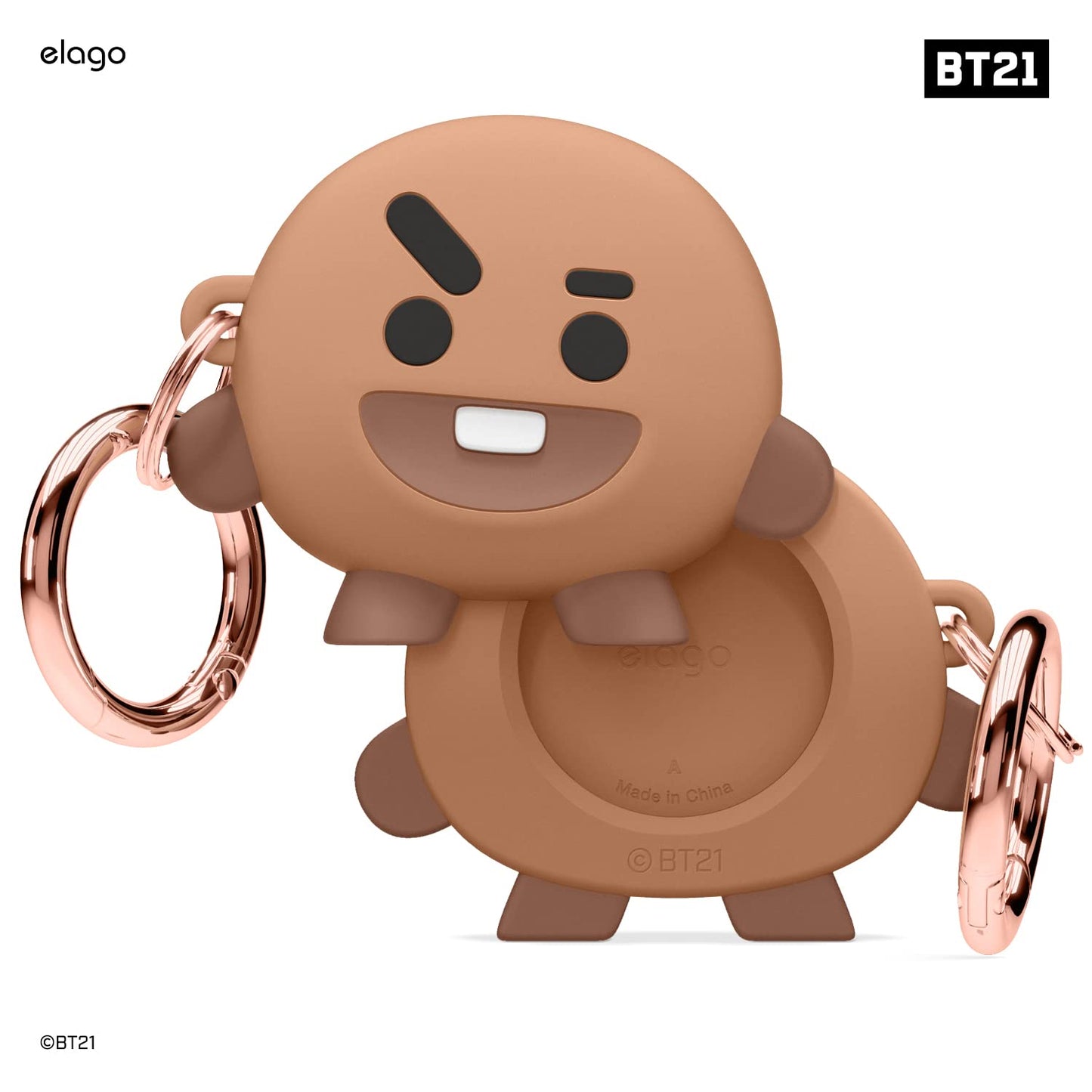 Funda AirTag Tata – Diseño BT21 en silicona premium