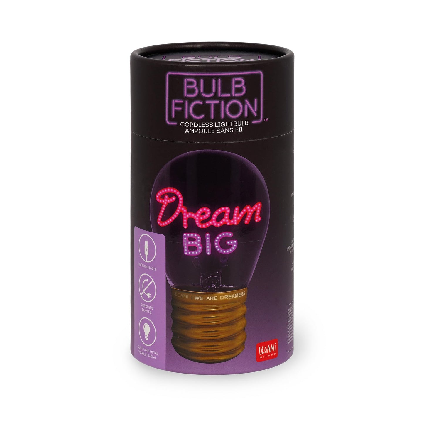 Lámpara bombilla “Dream Big” – Luz suave para grandes ideas