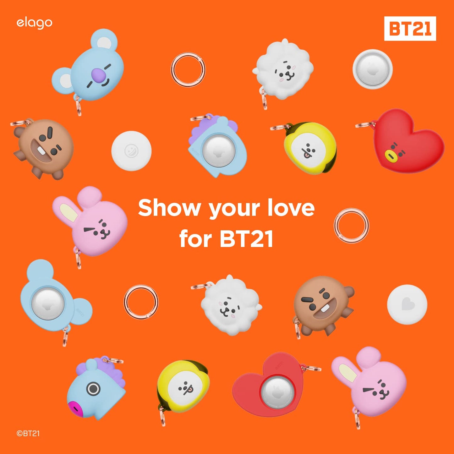 Funda AirTag Chimmy – Ternura BT21 para tu localizador