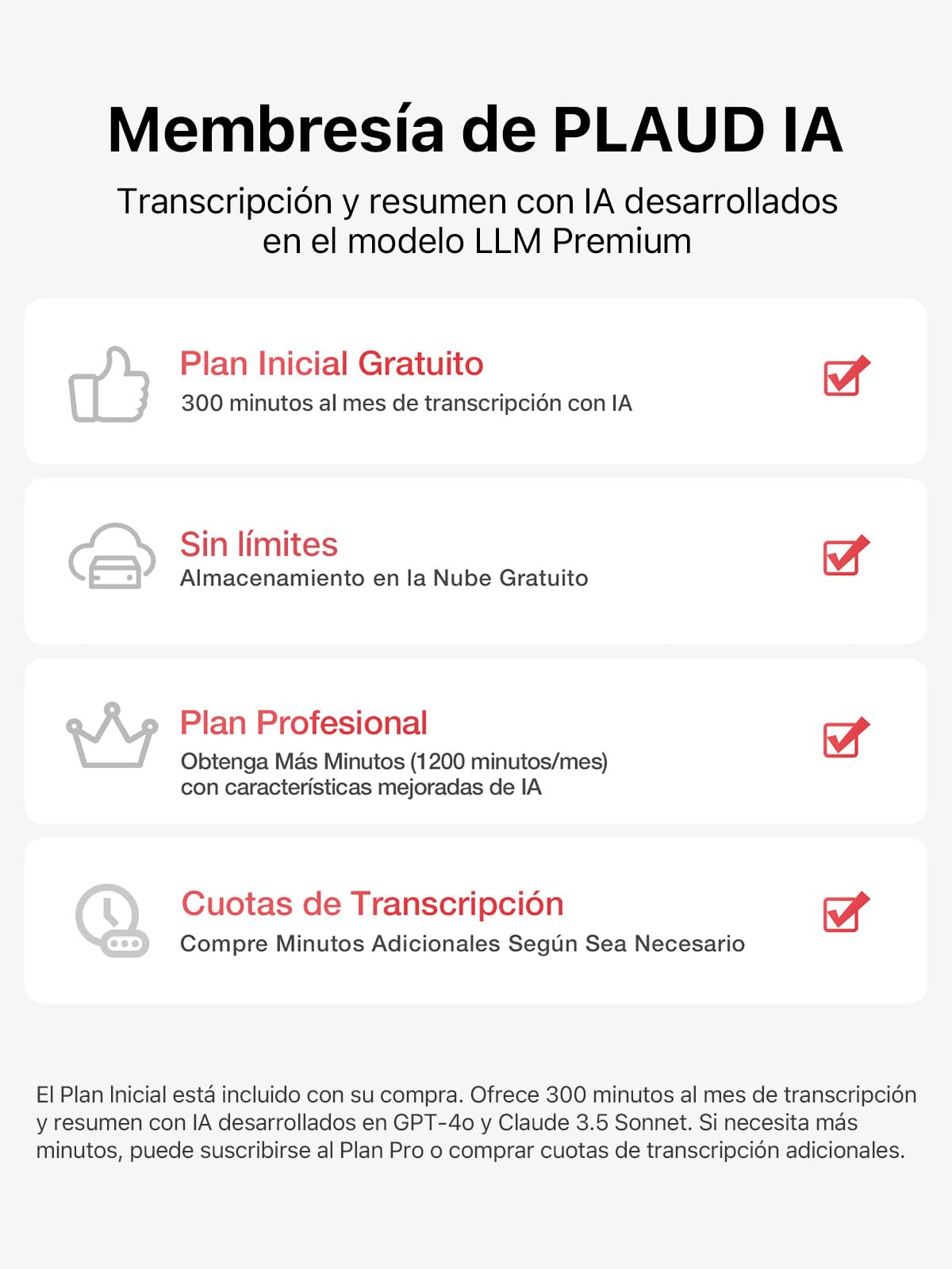 Grabadora inteligente con IA – Transcribe y resume al instante