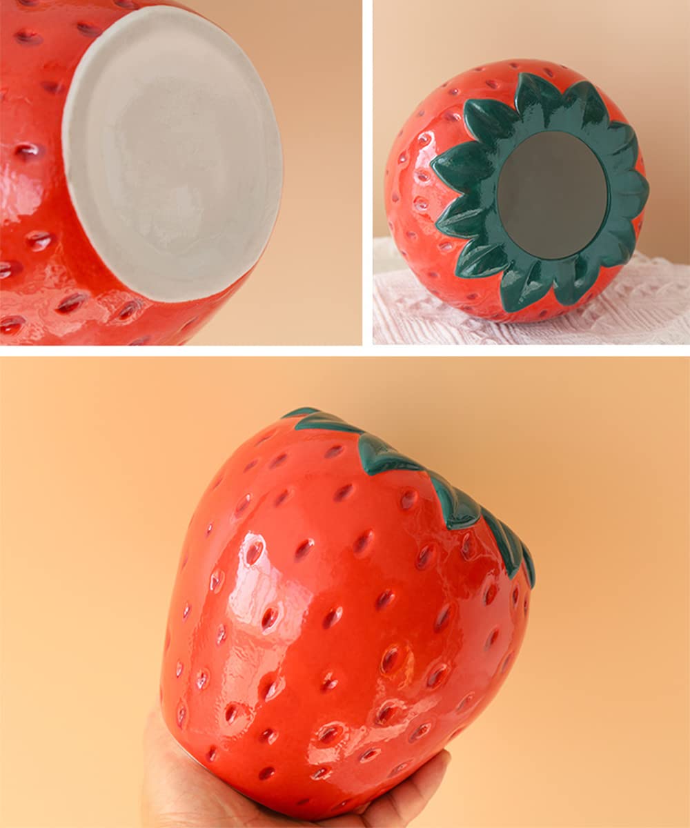 Florero fresa – Un toque dulce y decorativo para tu salón