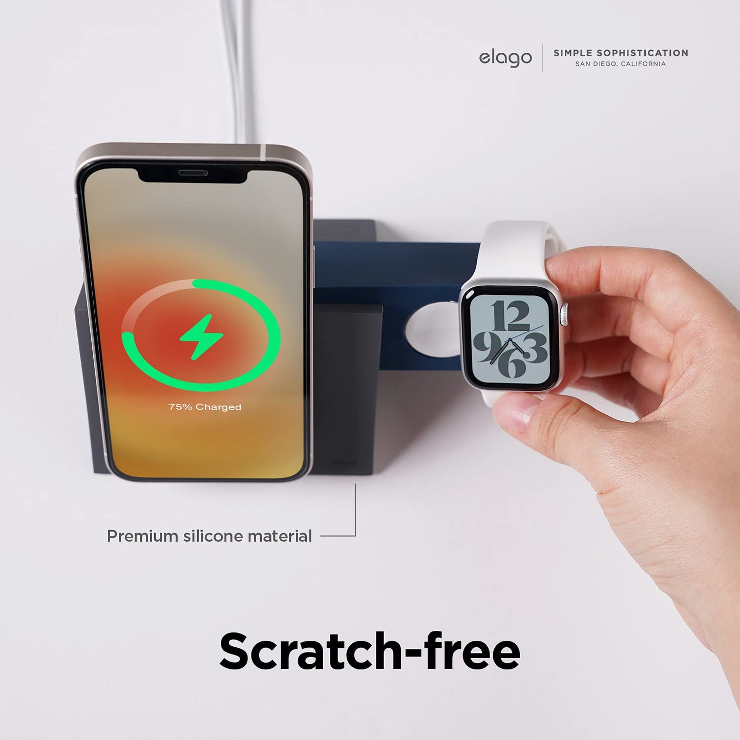 Dock minimalista MagSafe – Base inalámbrica doble con estilo Apple