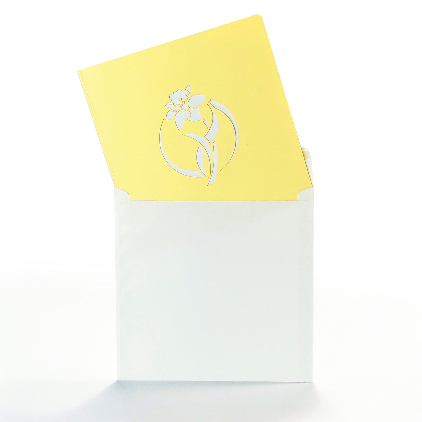 Tarjeta narciso 3D – Delicadeza en tres dimensiones