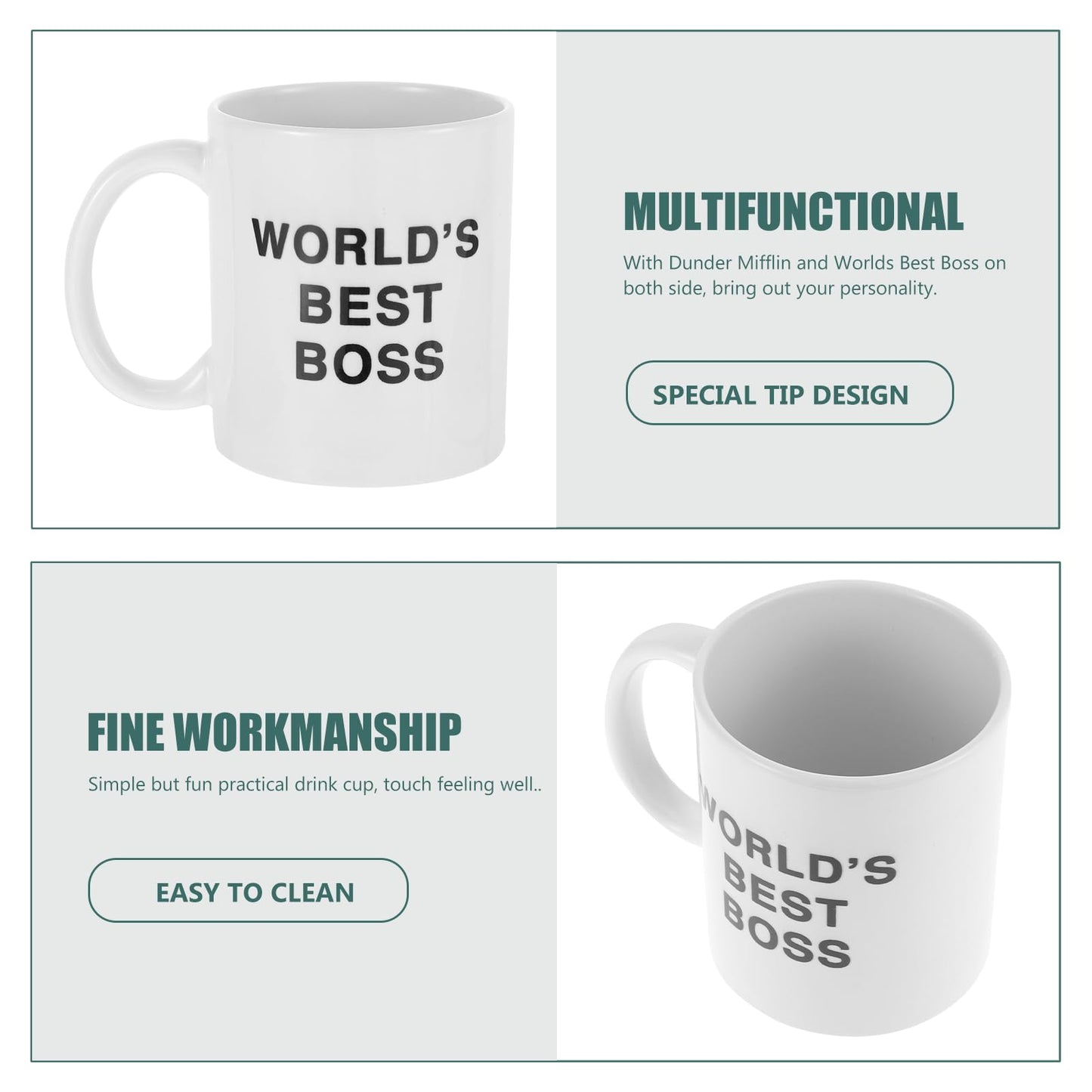 Taza “Dunder Mifflin Boss” – El café oficial de The Office