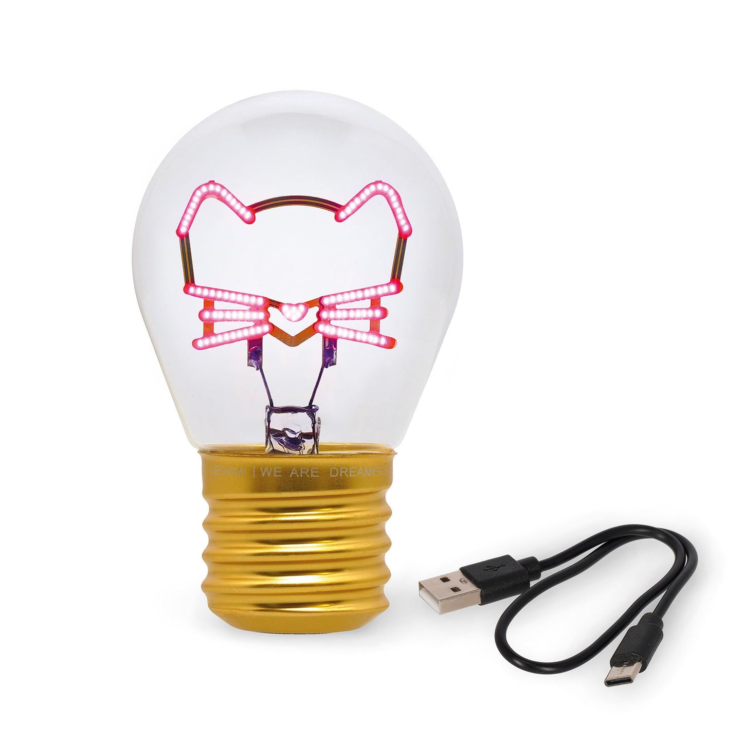 Lámpara bombilla “Kitty” – Luz adorable para un rincón muy gatuno
