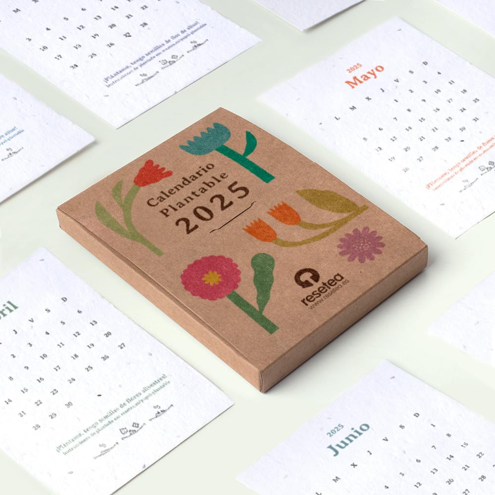 Calendario plantable 2025 – Agenda + jardín en papel