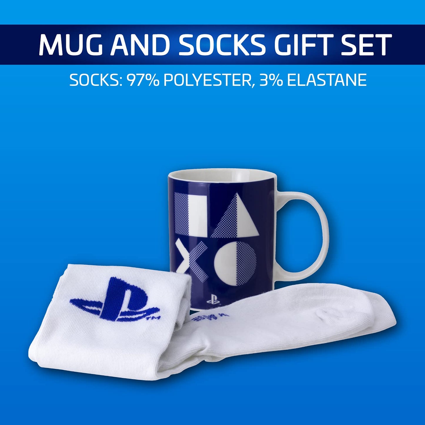 Pack PlayStation – Taza + calcetines para jugadores con clase