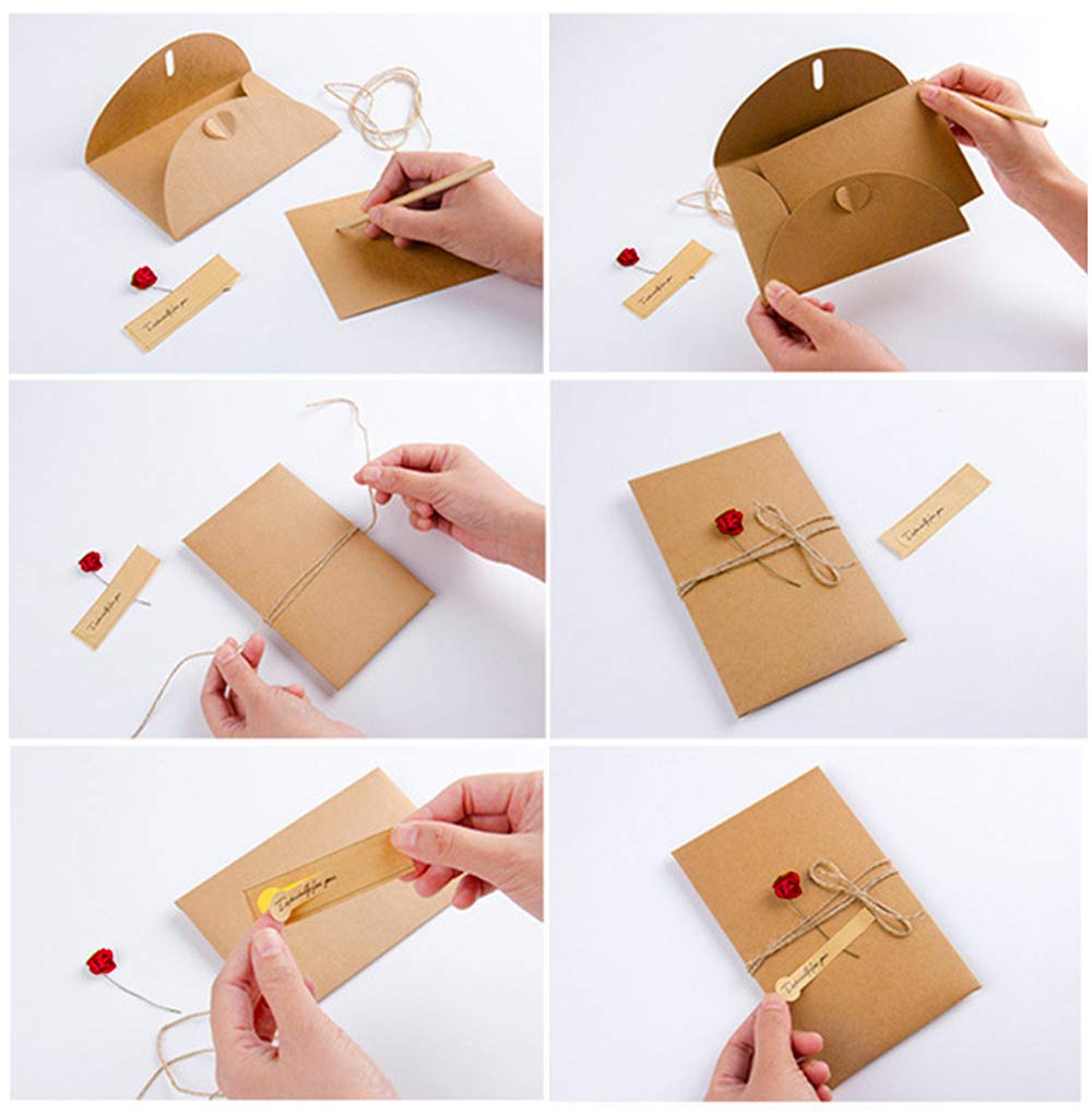 Felicidades en kraft– 20 tarjetas con estilo natural