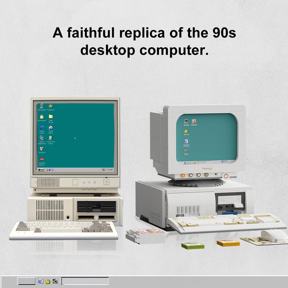 Ordenador retro de bloques – Monta tu nostalgia pieza a pieza