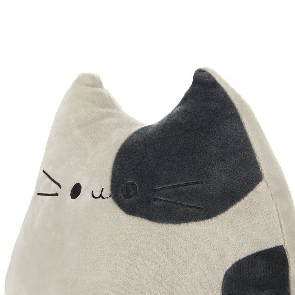 Cojín “Sweet Kitty” gris Balvi – Un minino que abraza tu espalda